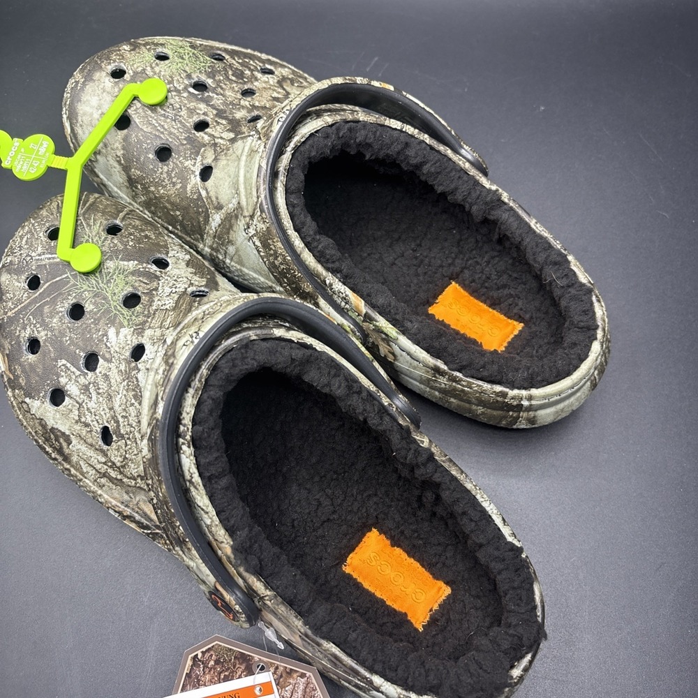 Crocs Realtree APX Lined Classic Camo Clog Men's Size 9 /W11 Camouflage New - Picture 4 of 6